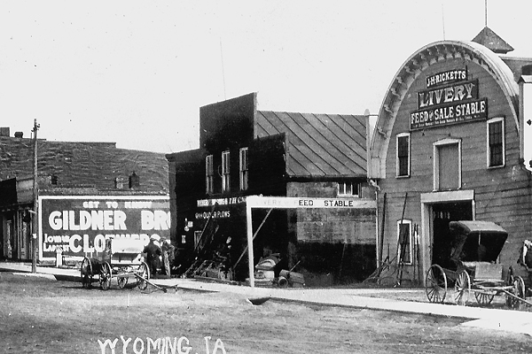 South side of Main Street, Wyoming, prior to fire of 1917